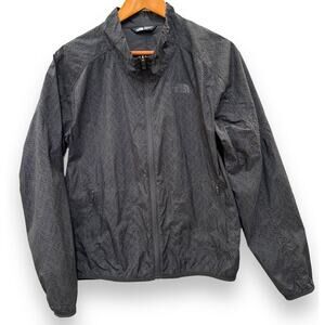 The North Face Full Zip Rain Jacket Shell Windbreaker Gray Womens Sz S* Gorpcore